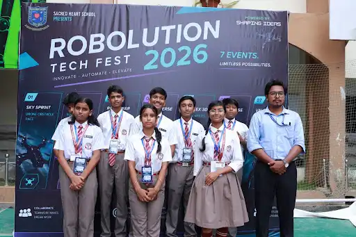 Students from Darjeeling Public School at Robolution 2026.